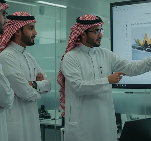 traditional-attire-presentation-modern-office-collaboration